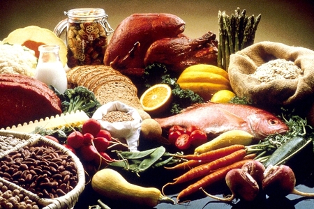Food is mostly a complicated mixture of carbohydrates, triglycerides, and proteins.
